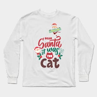 Vintage pink santa claus - Retro Pink Santa Claus - Christmas Stickers Long Sleeve T-Shirt